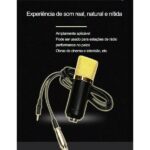 Conjunto Microfone Condensador e Placa de Som QA-T606 - Image 4