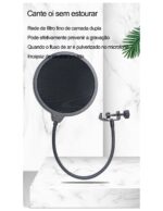 Conjunto Microfone Condensador e Placa de Som QA-T606 - Image 7