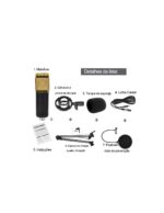 Conjunto Microfone Condensador e Placa de Som QA-T606 - Image 8