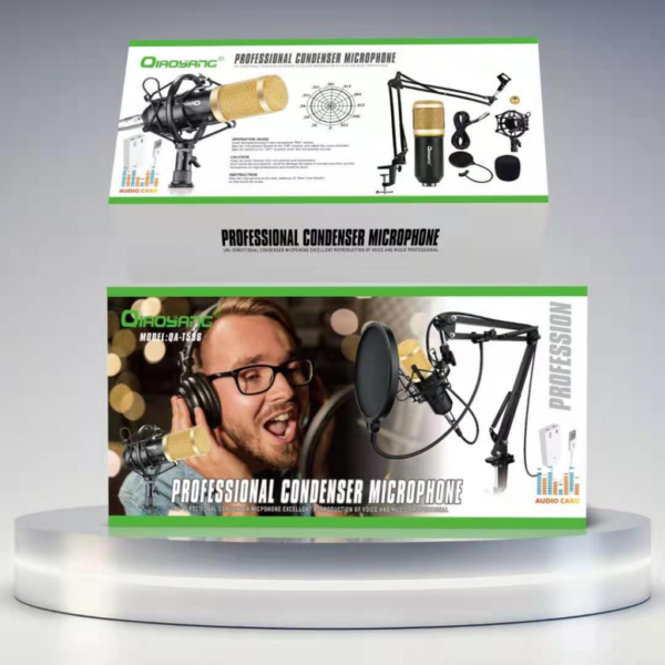 Microfone Condensador Profissional QA-T596