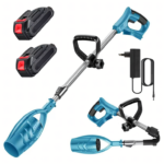 Soprador de folhas e neve dobrável e recarregável para jardim com 2 baterias de 1300 mAh
