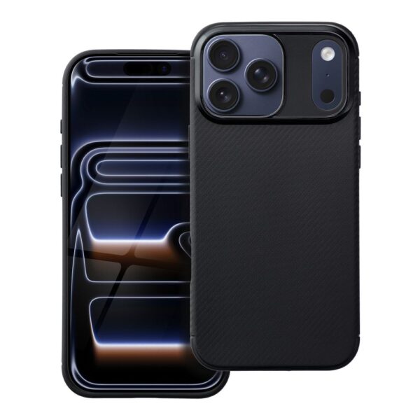 Capa Premium Carbon Preta -  iPhone 17 Pro Max