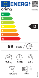 Maquina Lavar Roupa Orima 7Kg 10krpm Orm-1071 - Image 2