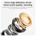 Fones de ouvido sem fio Hoco TWS EA8 na cor preta metálica - Image 9