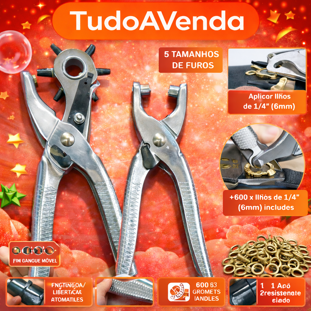 63fa4058-0804-4a44-8b65-7ea32a7d5d5b Kit Alicate Perfurador + Aplicador de Ilhós (Grommets) - Image 1