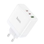 Carregador de Smartphone Hoco 2 x USB C + USB A GaN QC PD 65W N30 branco - Image 3