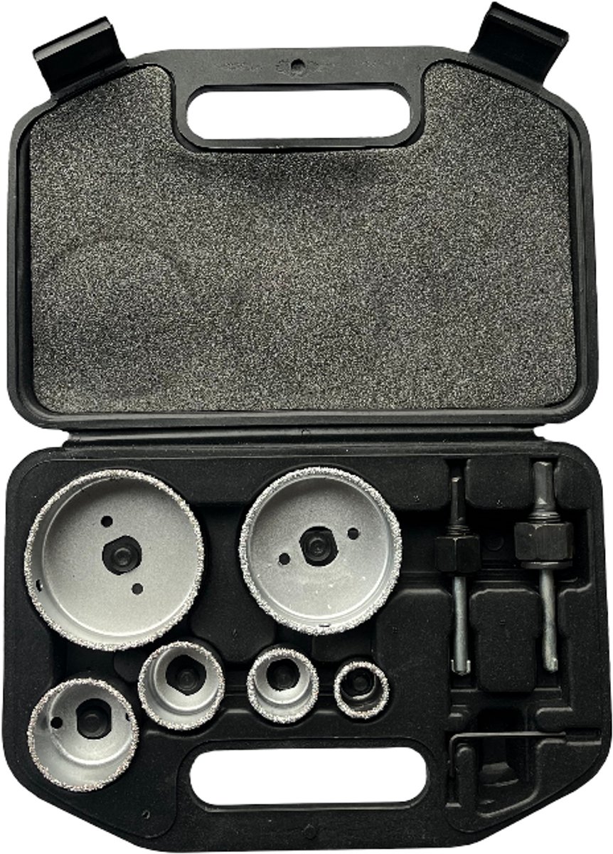 862x1200 Conjunto profissional de serras copo - tungstênio - 6 peças - para concreto e azulejos - serra copo - serra para concreto - Image 1