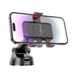 Suporte universal para celular Hoco para para-brisa/painel H22 preto - Image 9