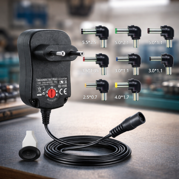 Transformador 12W com 6 Plugues Intercambiáveis – Universal e Confiável PJ-015