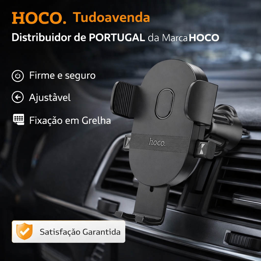 ChatGPT Image 9_01_2026, 18_20_21 Suporte universal para smartphone Hoco para grade H18, preto. - Image 1