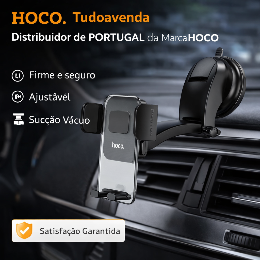ChatGPT Image 9_01_2026, 18_43_48 Suporte universal para celular Hoco para para-brisa/painel CA118 preto - Image 1