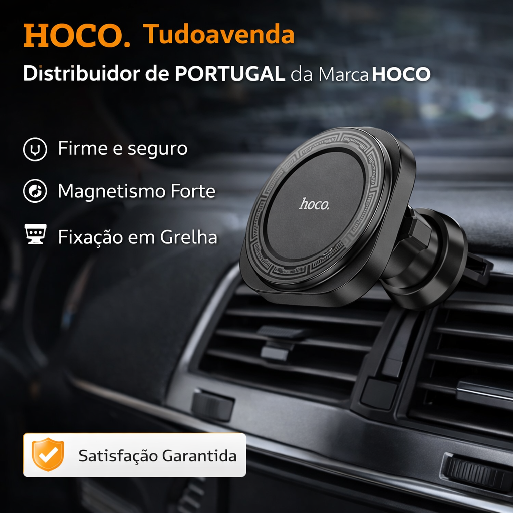 ChatGPT Image 9_01_2026, 19_23_55 Suporte magnético para celular veicular compatível com MagSafe Hoco para grade H28, preto - Image 1