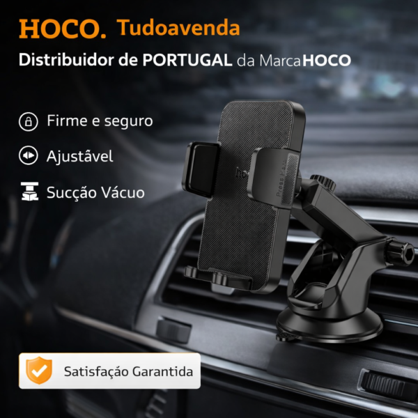 Suporte universal para celular Hoco para para-brisa/painel H37 preto