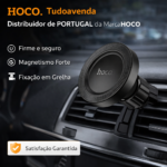 Suporte magnético para celular veicular compatível com MagSafe Hoco para grade H56, preto.