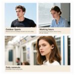 Fones de ouvido sem fio Hoco TWS EA8 na cor preta metálica - Image 3