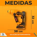 Martelo rotativo sem escovas, 20V, 1,5J, bateria de 2Ah, estojo, sem fio - Image 5