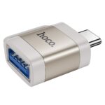 Adaptador OTG Hoco 3A UA31C USB-C para USB-A Cinza - Image 5