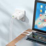 Carregador de Smartphone Hoco 2 x USB C + USB A GaN QC PD 65W N30 branco - Image 8