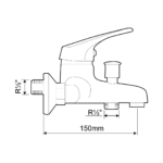 Torneira para Banheira em Latão – Monocomando Cromada - Image 4