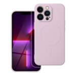 Capa de silicone MagSafe (com furo grande) compatível com MagSafe para iPhone 17 Pro Max - Rosa