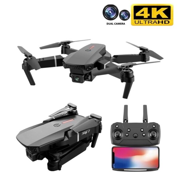 Mini Drone E88 Pro Dual Câmera 4K WiFi – Compacto, fácil de usar e cheio de funções
