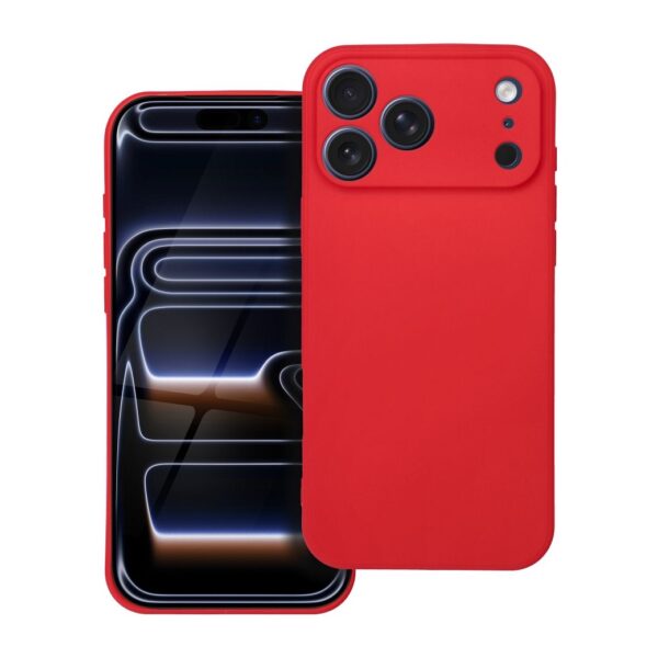 Capa macia para iPhone 17 Pro Max - Vermelha