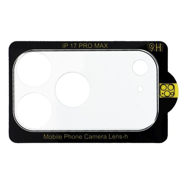 Película de vidro temperado 5D com cola total para câmera - para iPhone 17 Pro Max Transparente
