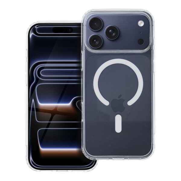 Capa MagSafe Colorida com Anel Colado para iPhone 17 Pro Max - Branca