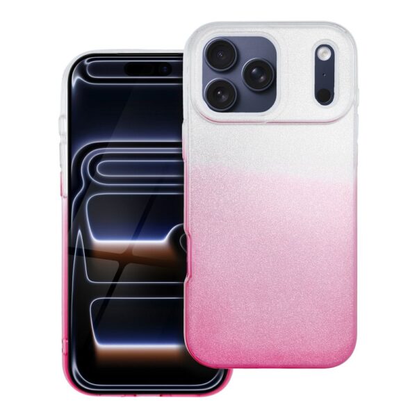 Capa Brilhante p/ iPhone 17 Pro Max - Rosa Transparente