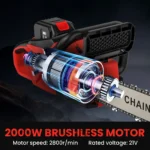 Motoserra 16" 2000W , Podador de Jardim - Azul - Image 6