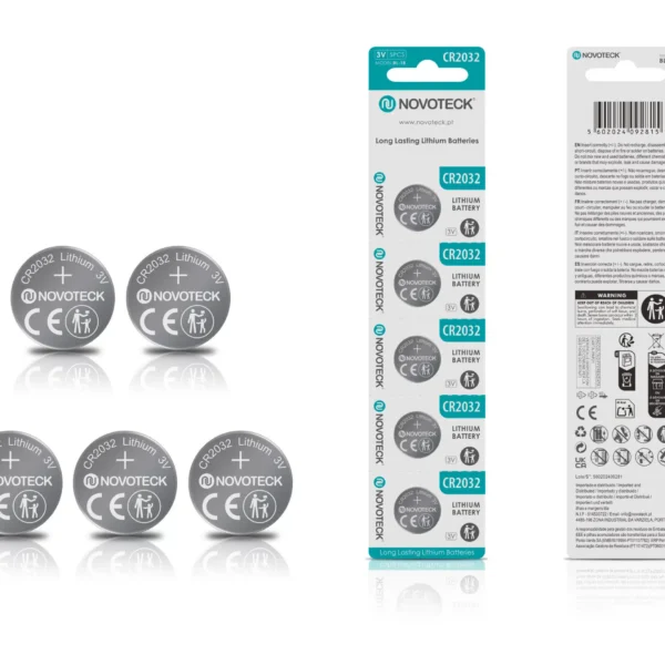 Pilhas de Lítio CR2032 NOVOTECK 3V – Longa Duração - Unidade