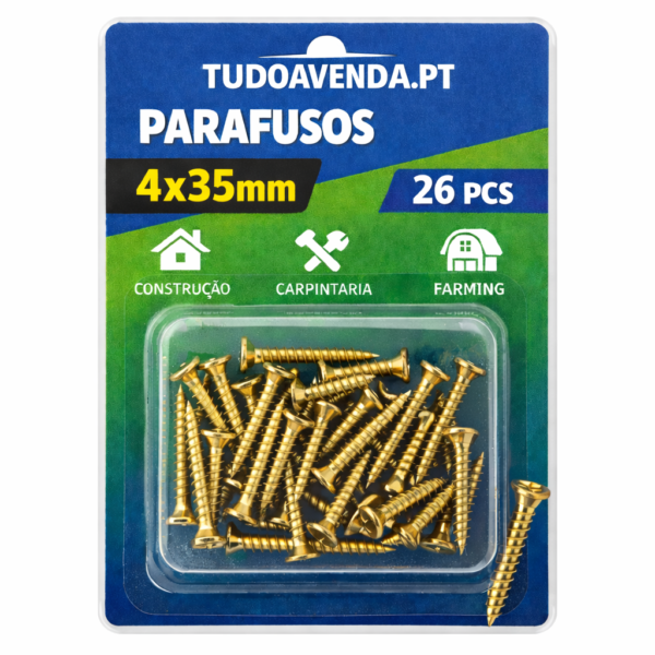 Parafusos 4x35mm – Pack 26 Unidades (55g)