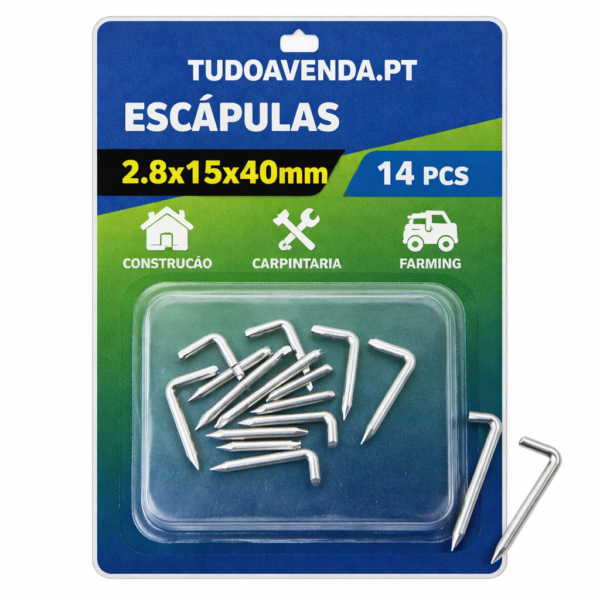 Escápulas / Pregos 2.8x15x40mm – Pack 14 Unidades
