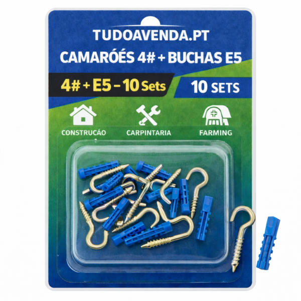 Camarões 4# + Buchas E5 – Aprox. 10 Sets