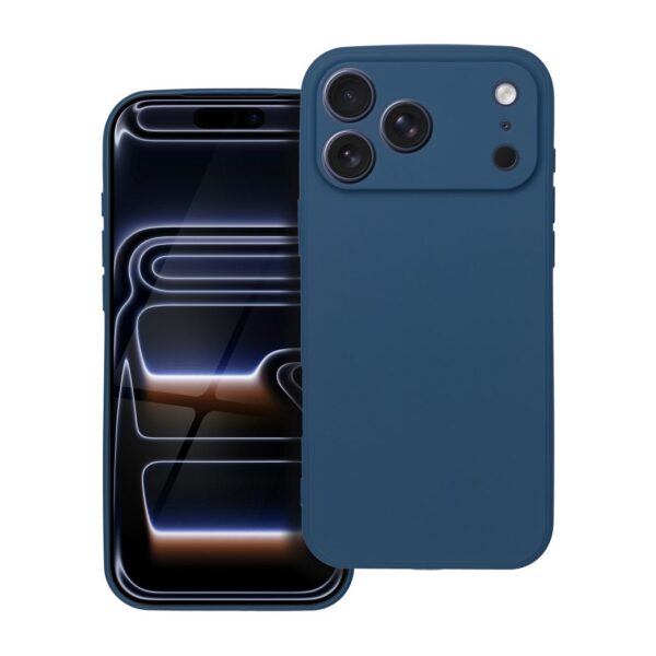 Capa macia para iPhone 17 Pro Max - AZUL ESCURO