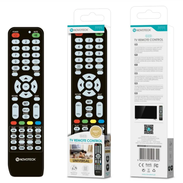 Controle Remoto Comando TV  Universal Multifunções D-015
