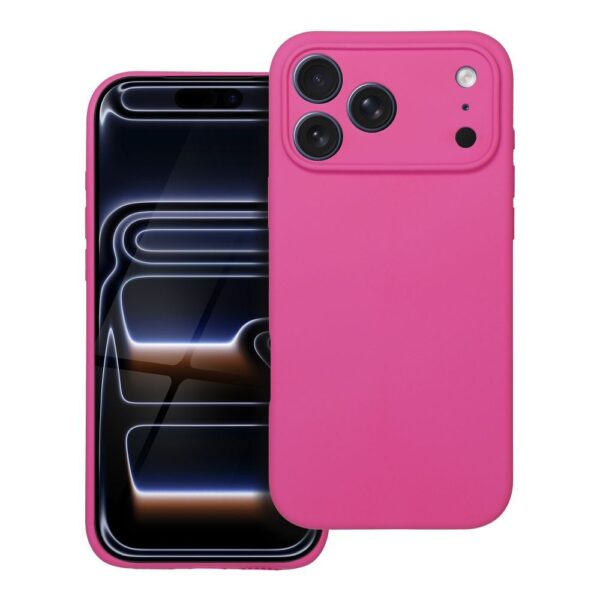 Capa de silicone de 2 mm para iPhone 17 Pro Max - Rosa