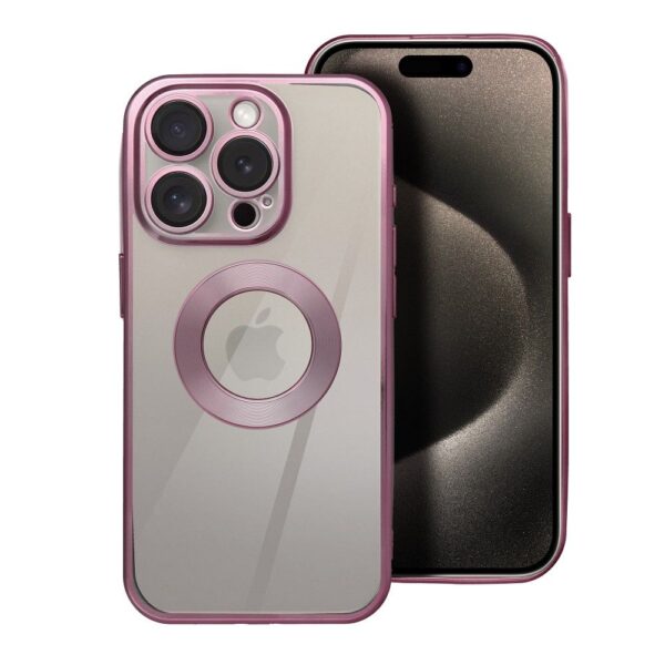Capa GLAM p/ iPhone 17 Pro Max Rosa Claro