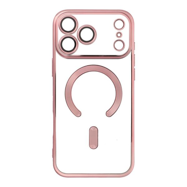 Capa Electro Mag para iPhone 17 Pro Max, compatível com MagSafe - Cor Ouro Rosa.