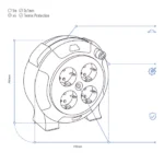 Enrolador de Cabos 5m 3x1mm 4 Tomadas T/TL C/ Proteção Térmica - Image 3