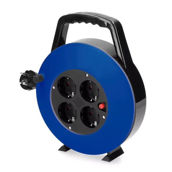 Enrolador de cabos para Lar 10m Cabo 3x1mm 4 Tomadas T/TL