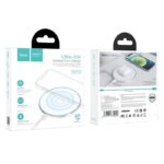 Carregador sem fio Hoco 2A 15W com luz CW6 PRO branco - Image 5