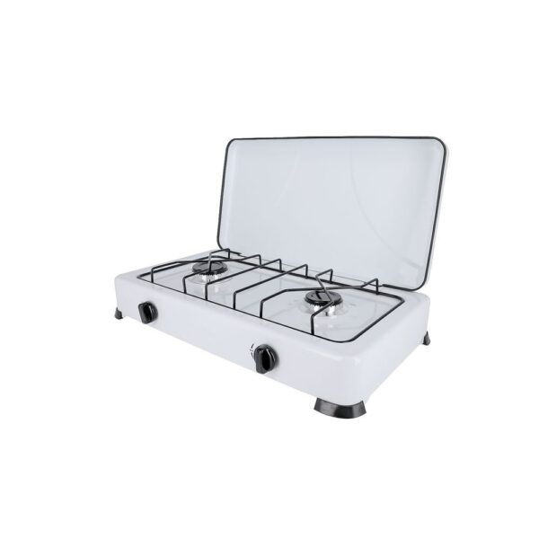 Fogão de Gás AKHUO Esmaltada Branca 2 Fogos