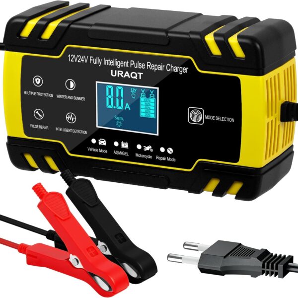 Carregador de Baterias Inteligente 8A 12V/24V Q-DP9921 - Andowl