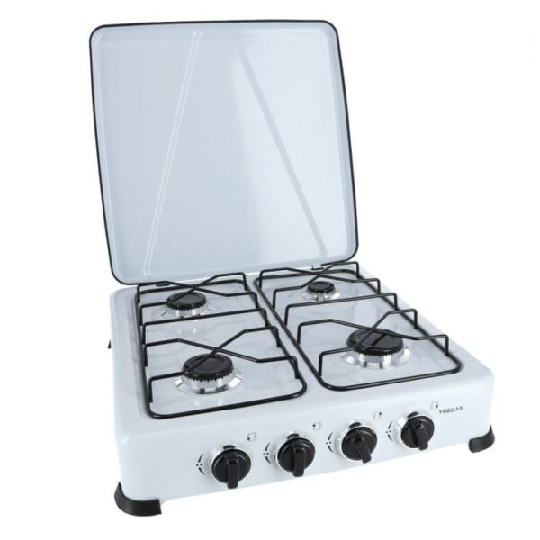 Fogão de Gás AKHUO Esmaltada Branca 4 Fogos