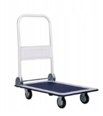 Carrinho de Transporte de Armazém com Plataforma Dobravél , Resistente, 300KG, Manual - Image 2