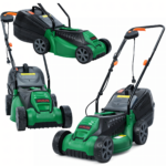 Cortador de Relva Elétrico leve e potente para cortar grama com cesto grande de 30L, 1600W e 32cm.