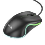 Rato Gamer com Fio e Luz Piscante Hoco GM19 - Preto - Image 10