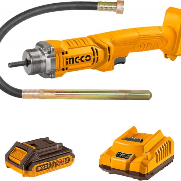 Vibrador Cimento 20V + Bat 2A + Carregador CCVLI2023011 IngCo