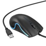 Rato Gamer com Fio e Luz Piscante Hoco GM19 - Preto - Image 7